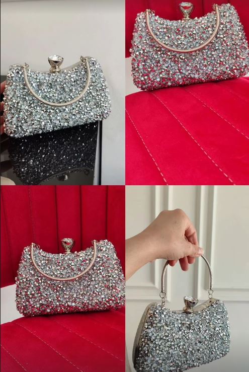 Taş Detaylı Abiye Çanta